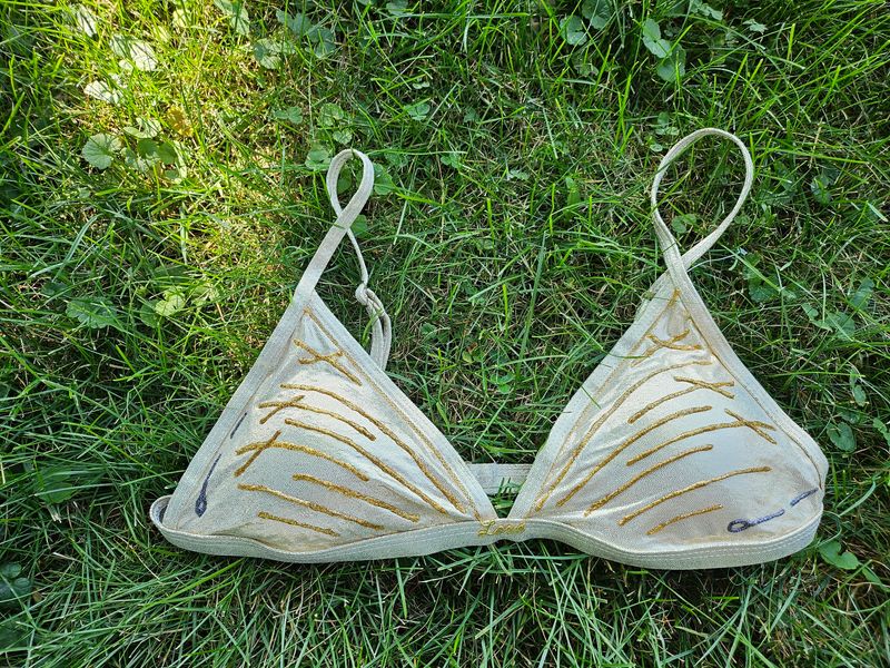 Pa Dutch embellished golden bikini 