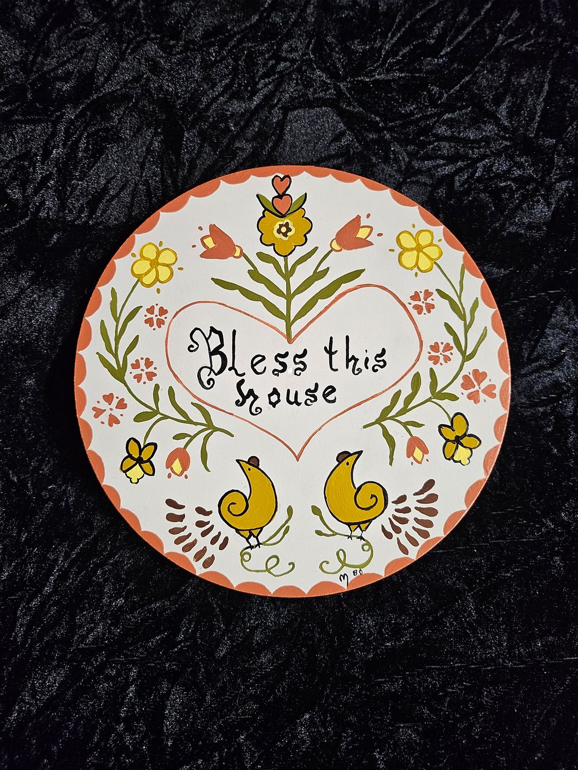 Handpainted vintage Bless this House