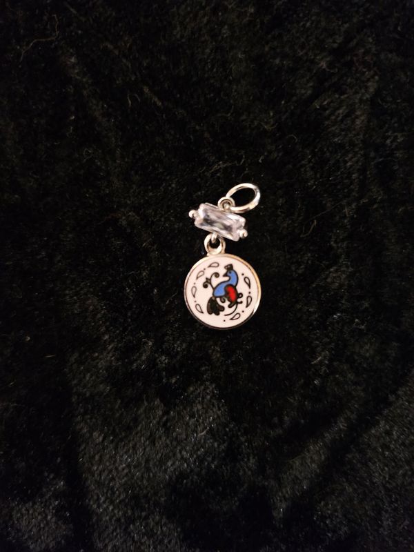  Distelfink enamel and Cubic Zirconia pendant 1