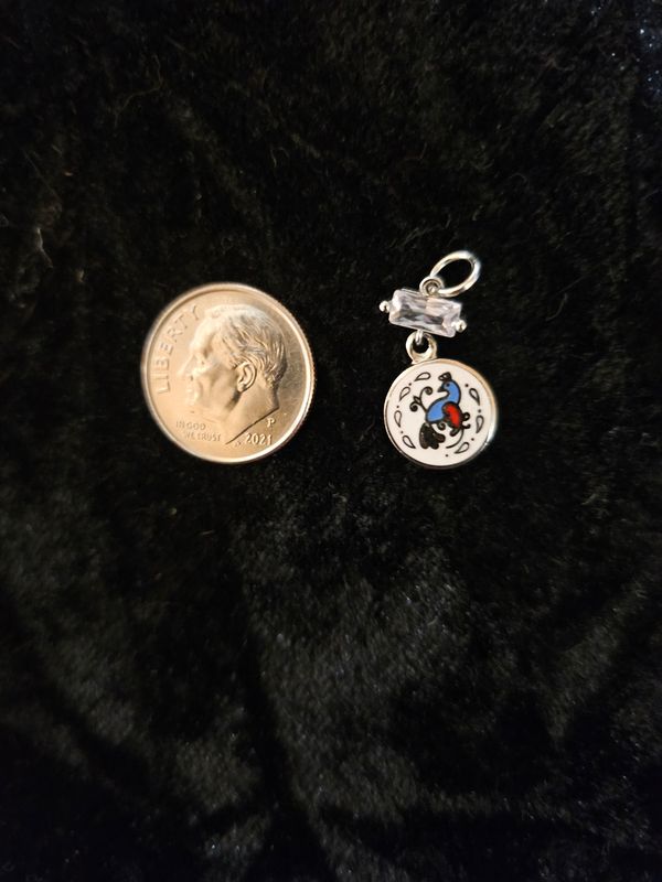  Distelfink enamel and Cubic Zirconia pendant 1