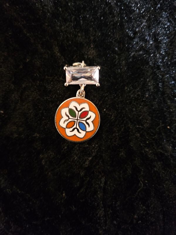 Friendship enamel and Cubic Zirconia pendant