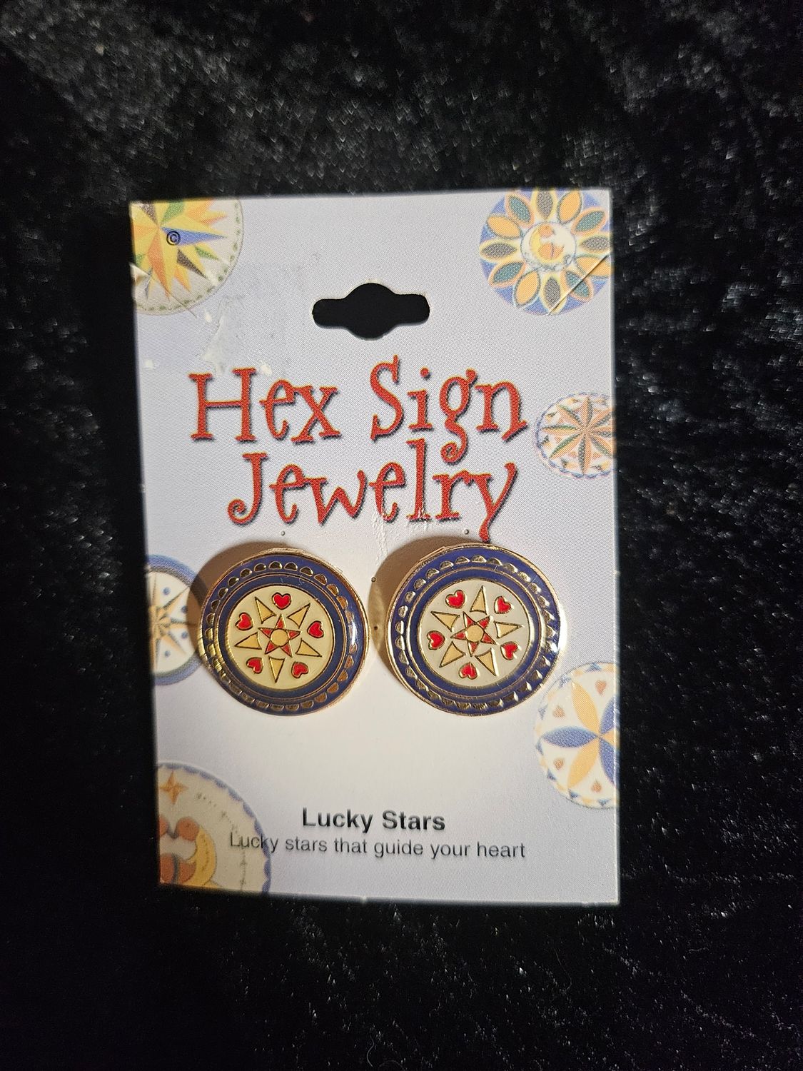 Vintage Lucky Stars Earrings (silver color )