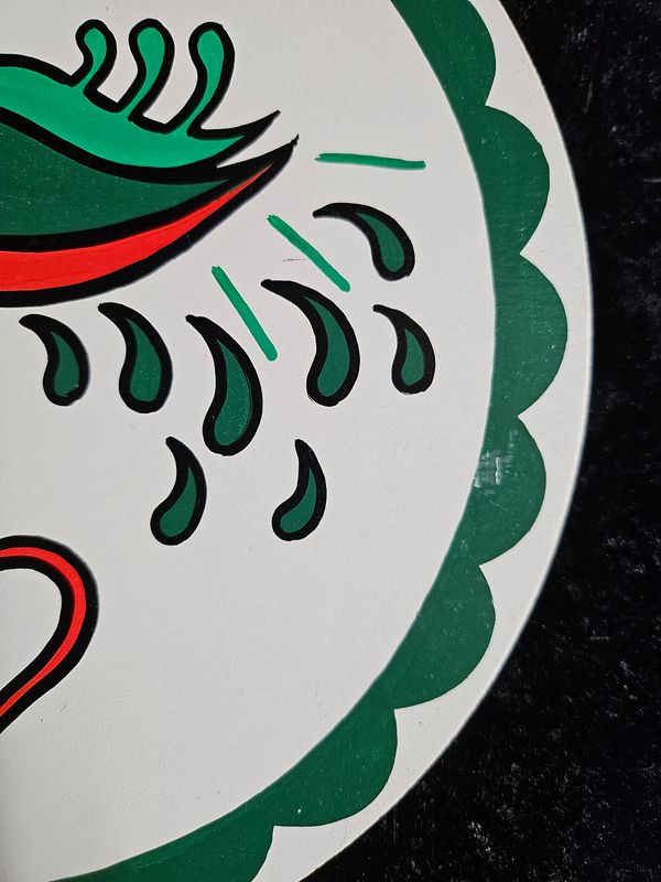 Handpainted Distelfink hex sign