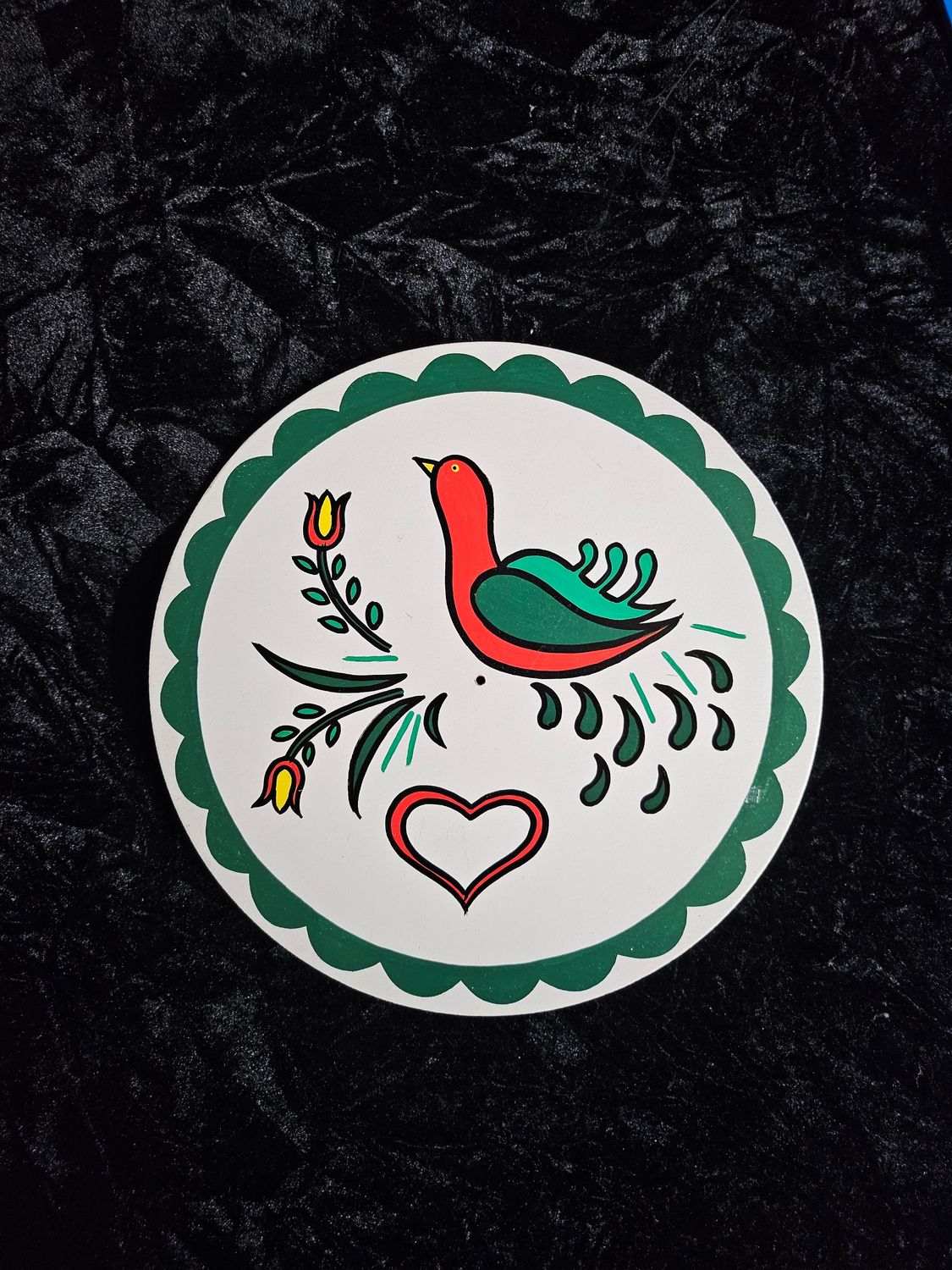 Handpainted Distelfink hex sign