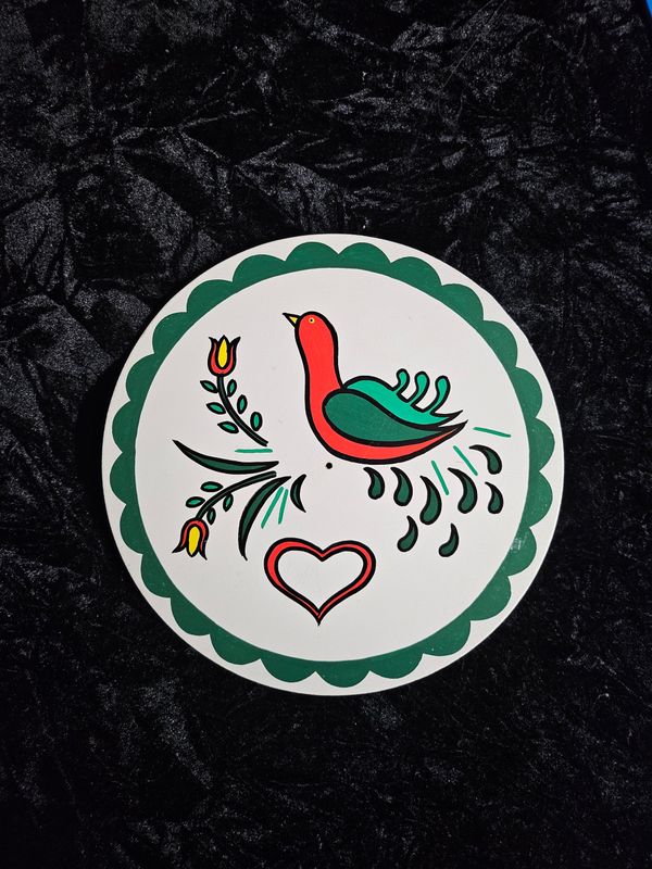Handpainted Distelfink hex sign