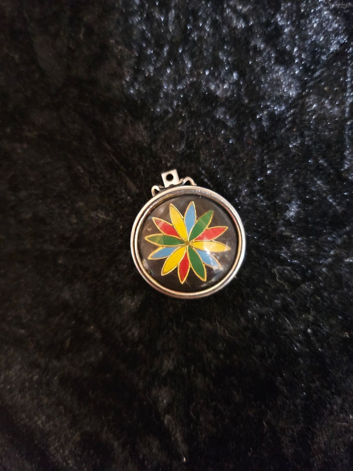 Vintage 12 Point Rosette clip pin