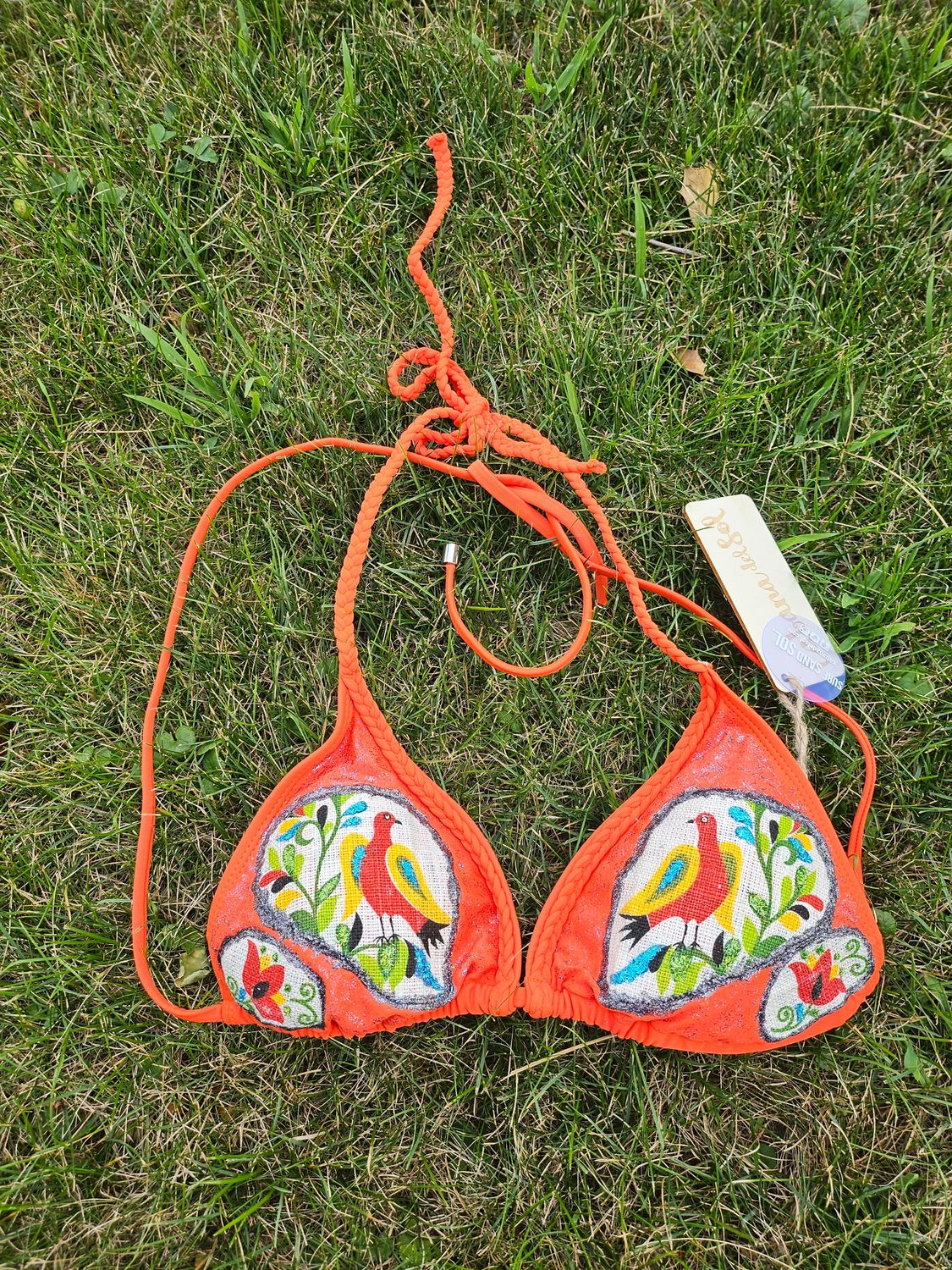 Pa Dutch orange tea towel bikini