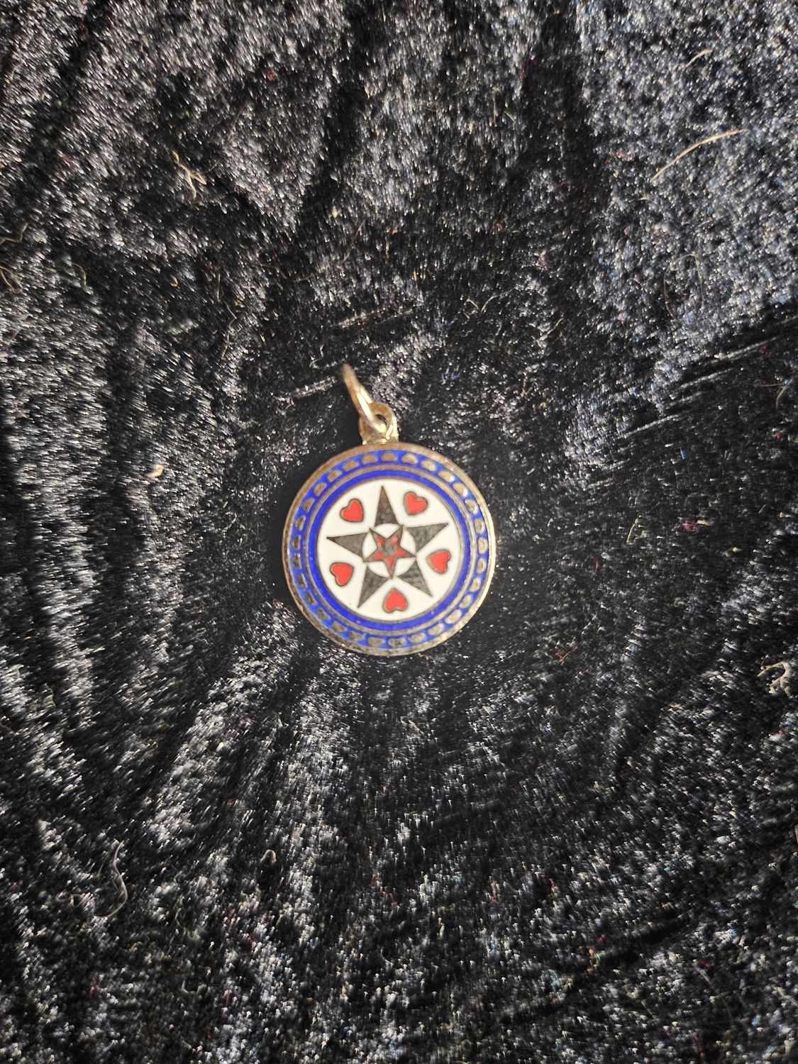 Vintage enamel Lucky Stars pendent