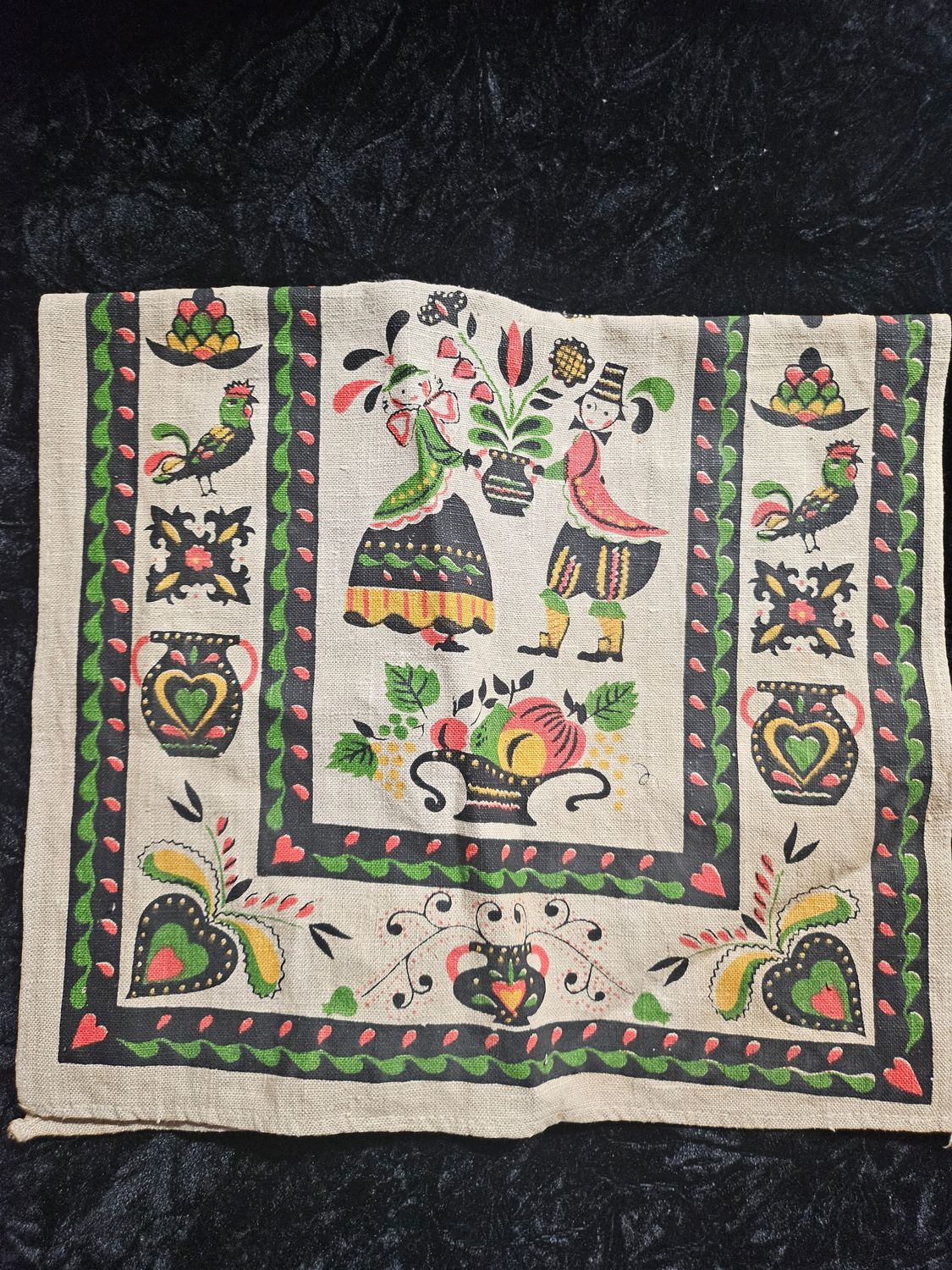 Vintage Pa Dutch kitchen tea towel