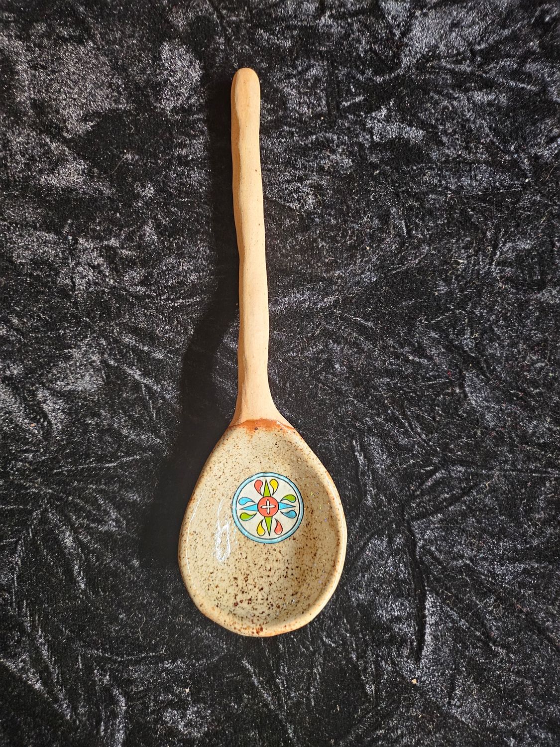 Clay decoration spoon W/ hex sign