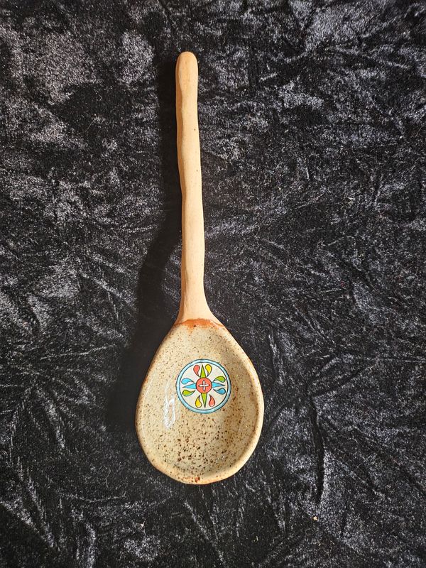 Clay decoration spoon W/ hex sign