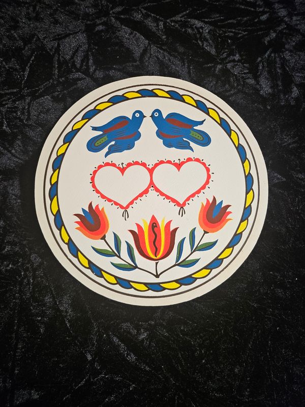 Vintage Love and Marriage hex sign