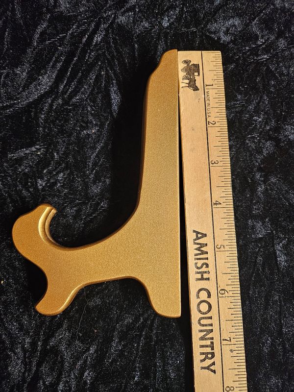 Golden hex sign stand