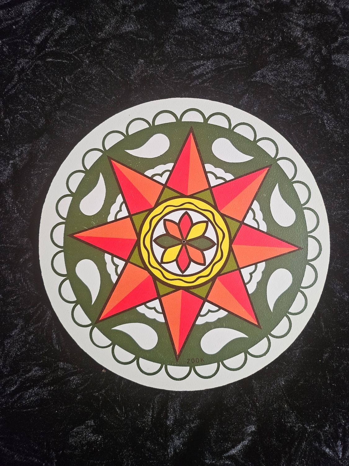 Vintage Sun Rain and Fertility hex sign