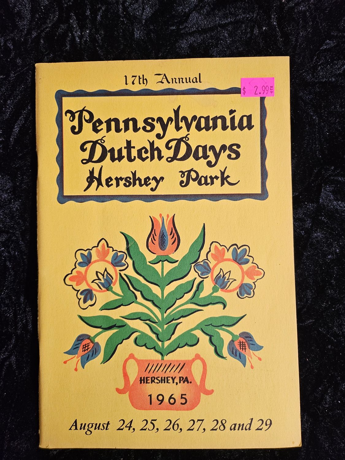 Vintage 1965 Pennsylvania Dutch Days Hershey Park book