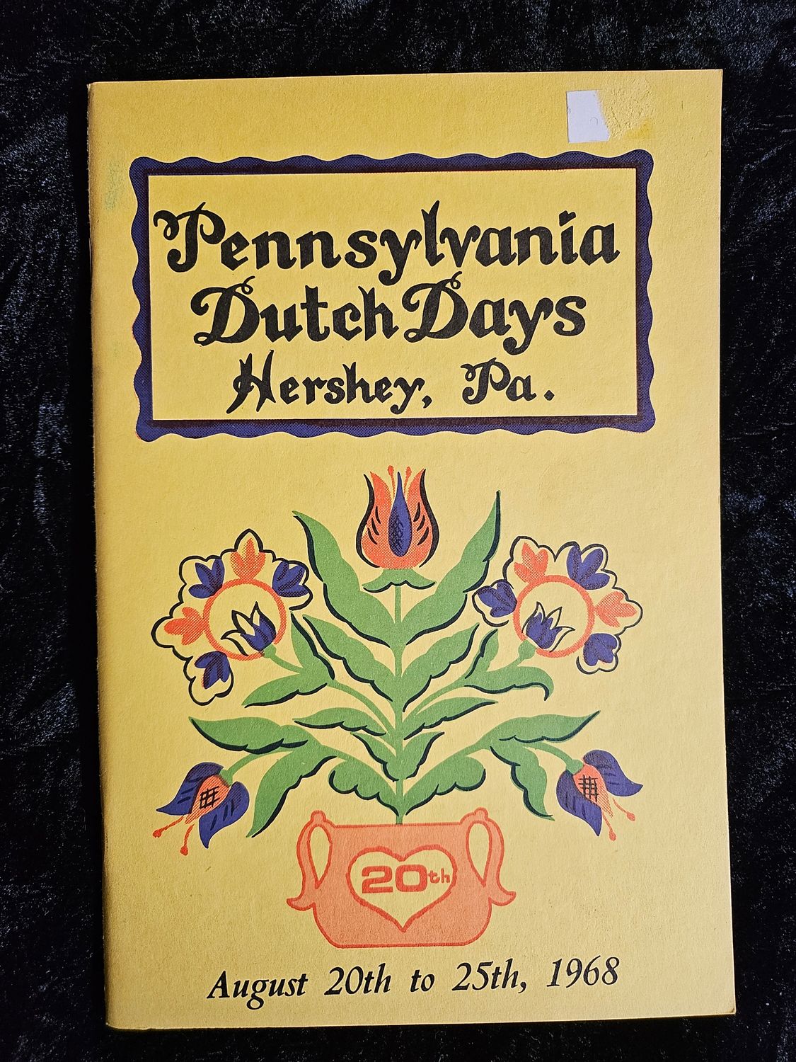 Vintage 1968 Pennsylvania Dutch Days guide