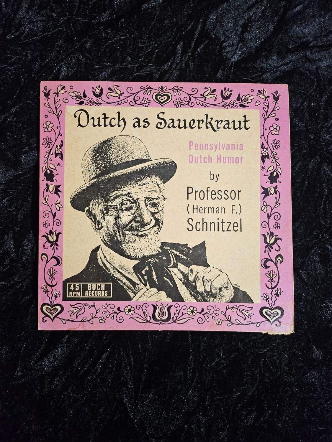Vintage Pa Dutch Professor Schnitzel Record purple