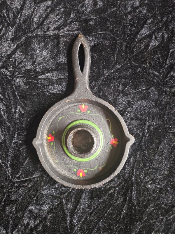 Vintage PA Dutch Iron candle holder