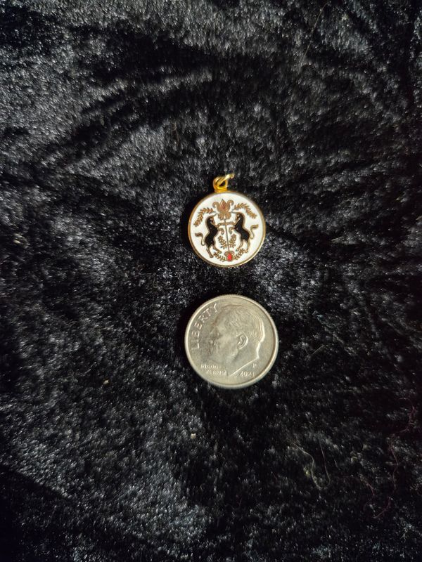 Vintage Unicorn gold color pendent