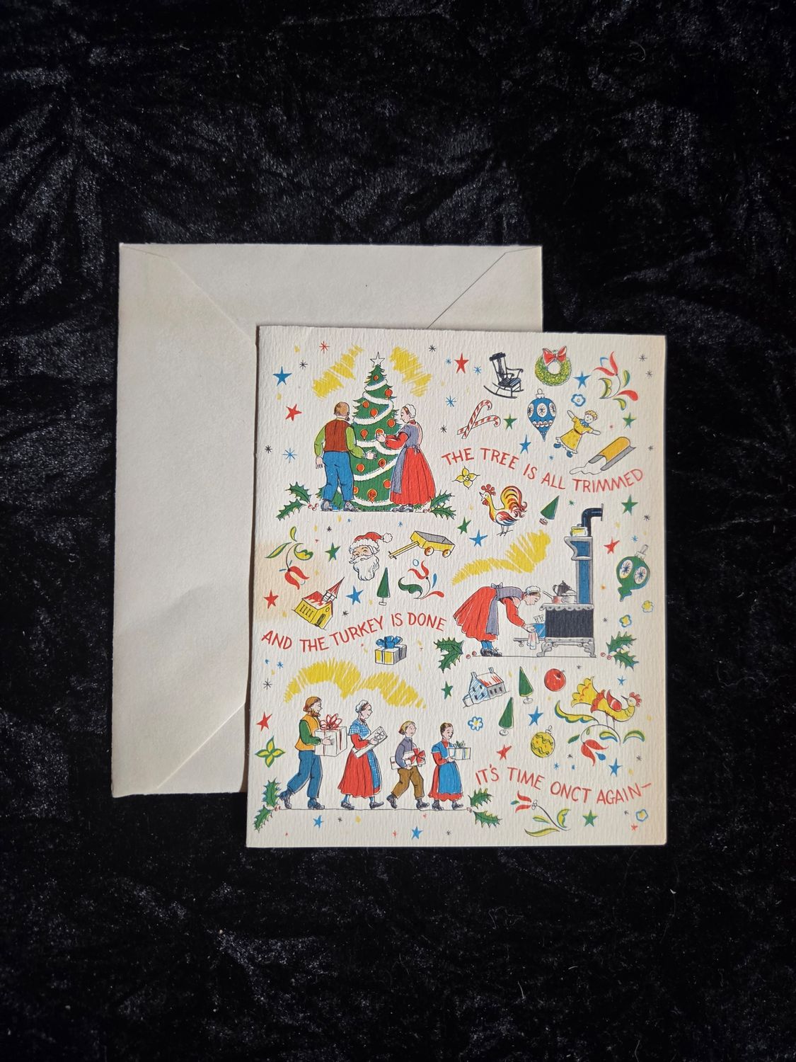 Vintage Pa Dutch and Amish Christmas Card 2
