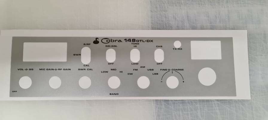 Cobra 148 gtl dx standard metallic silver Decal (stock texts)