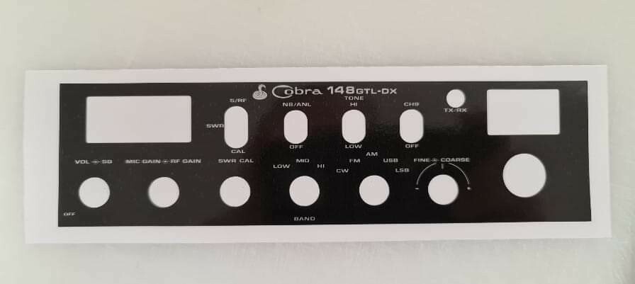 Cobra 148 gtl dx Black Decal (stock texts)