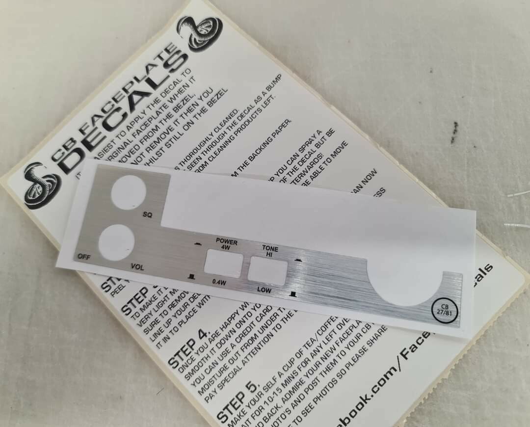 Audioline 340 faceplate Decal (stock texts)