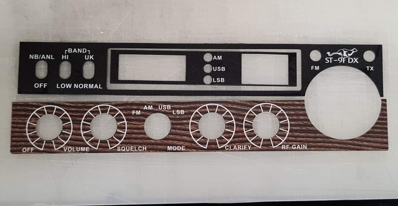 Stalker 9 and 9-fdx original replica faceplate Decal (stock texts)