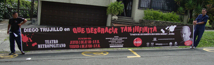 Pasacalles  5mts x 75cm