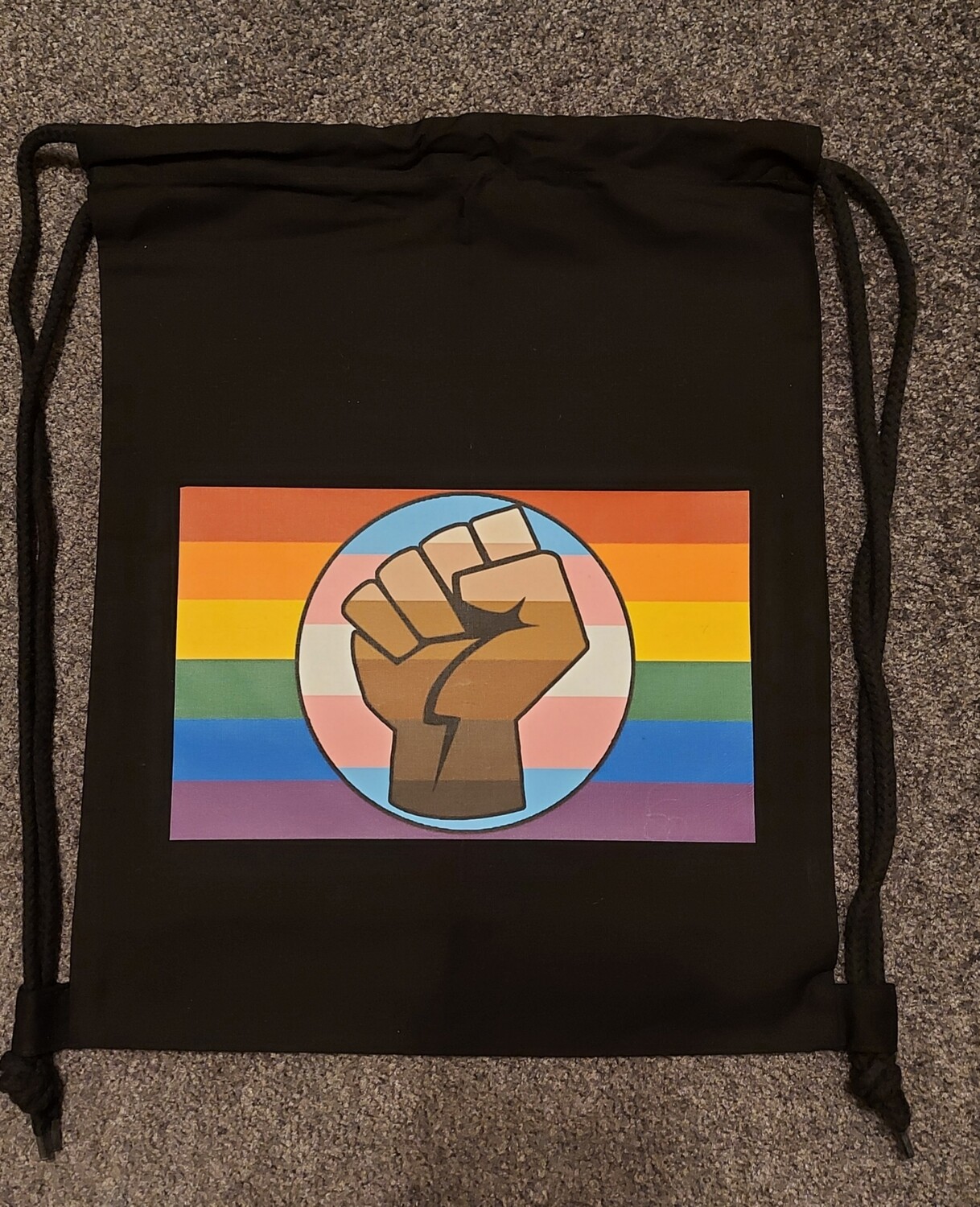 Gymbag LGBTQIA+   Fist &quot;live matters&quot; Premium Cotton