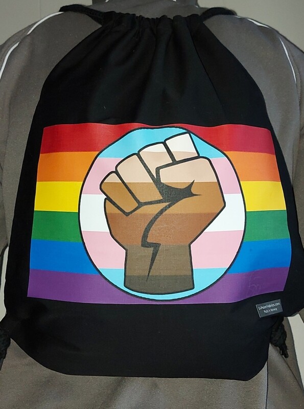 Gymbag LGBTQIA+   Fist &quot;live matters&quot; Premium Cotton