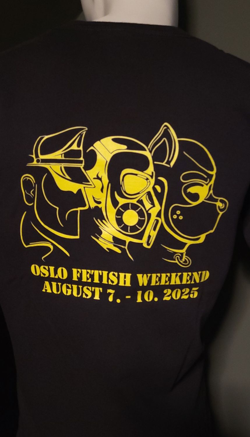 &quot;Oslo Fetish Weekend&quot; Logo T-Shirt black with yellow print