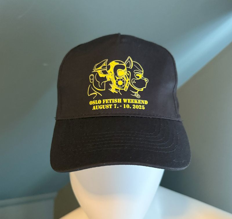 Oslo Fetish Weekend 2025 Logo Cap black with yellow print