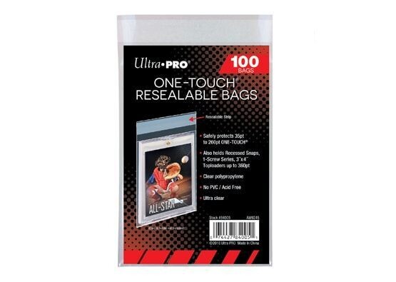 UP - Standard Sleeves - One Touch Resealable Bags (100 Bags)