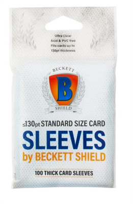 Beckett Shield Thick Cards Card Sleeves (100 Sleeves)