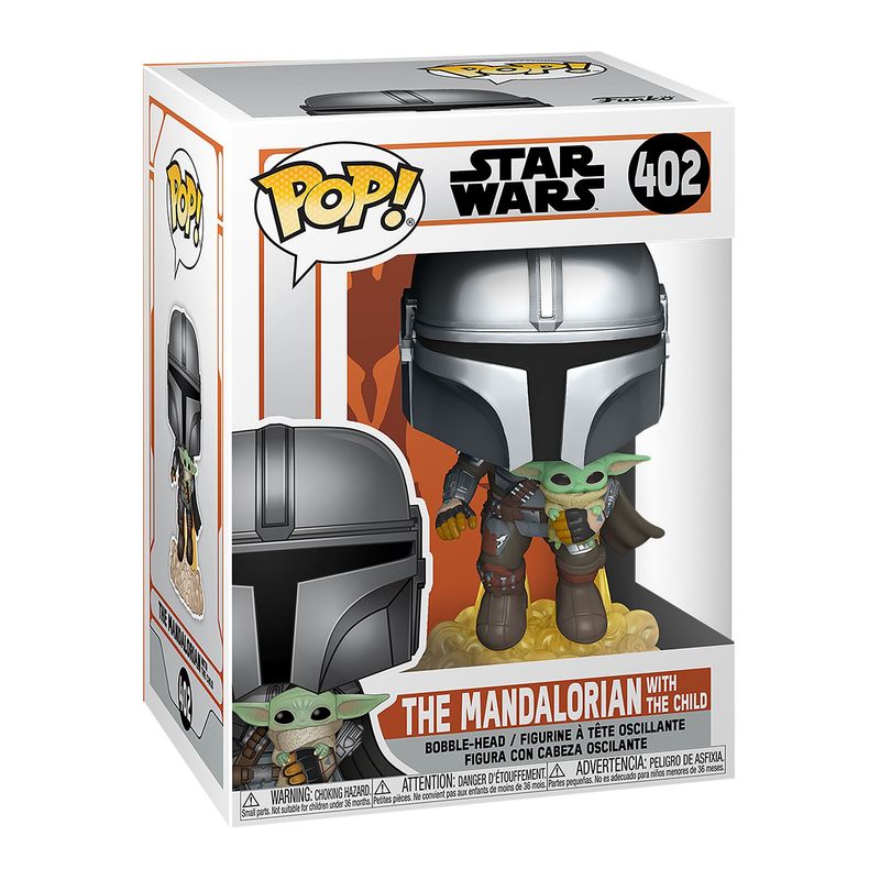 star wars mandalorian with child funko pop