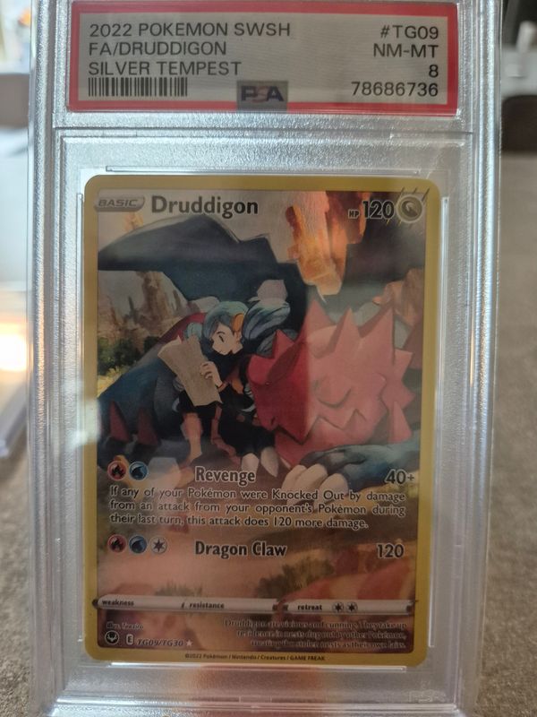 2022 pokémon SWSH FA/Druddigon psa 8