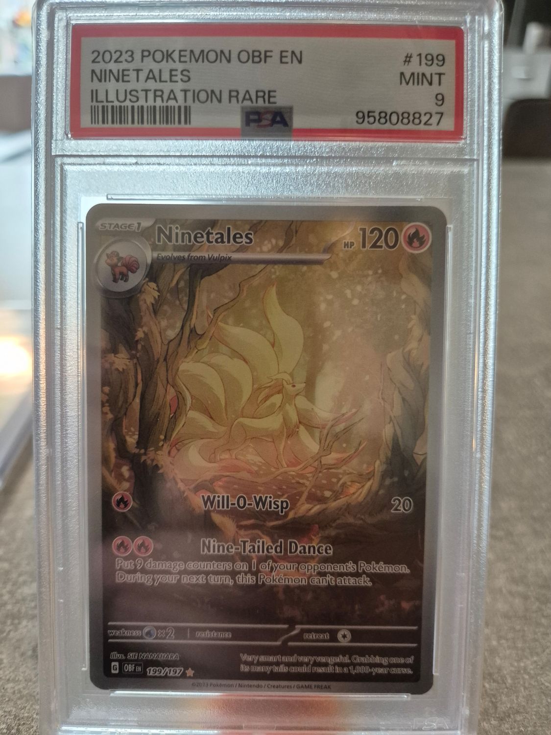 2023 pokémon OBF EN ninetales psa 9