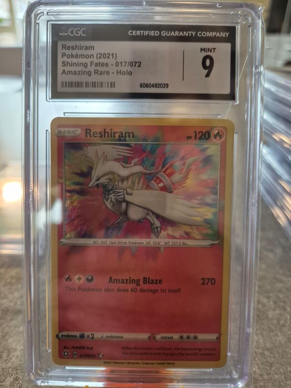 2021 pokémon reshiram AR holo cgc 9