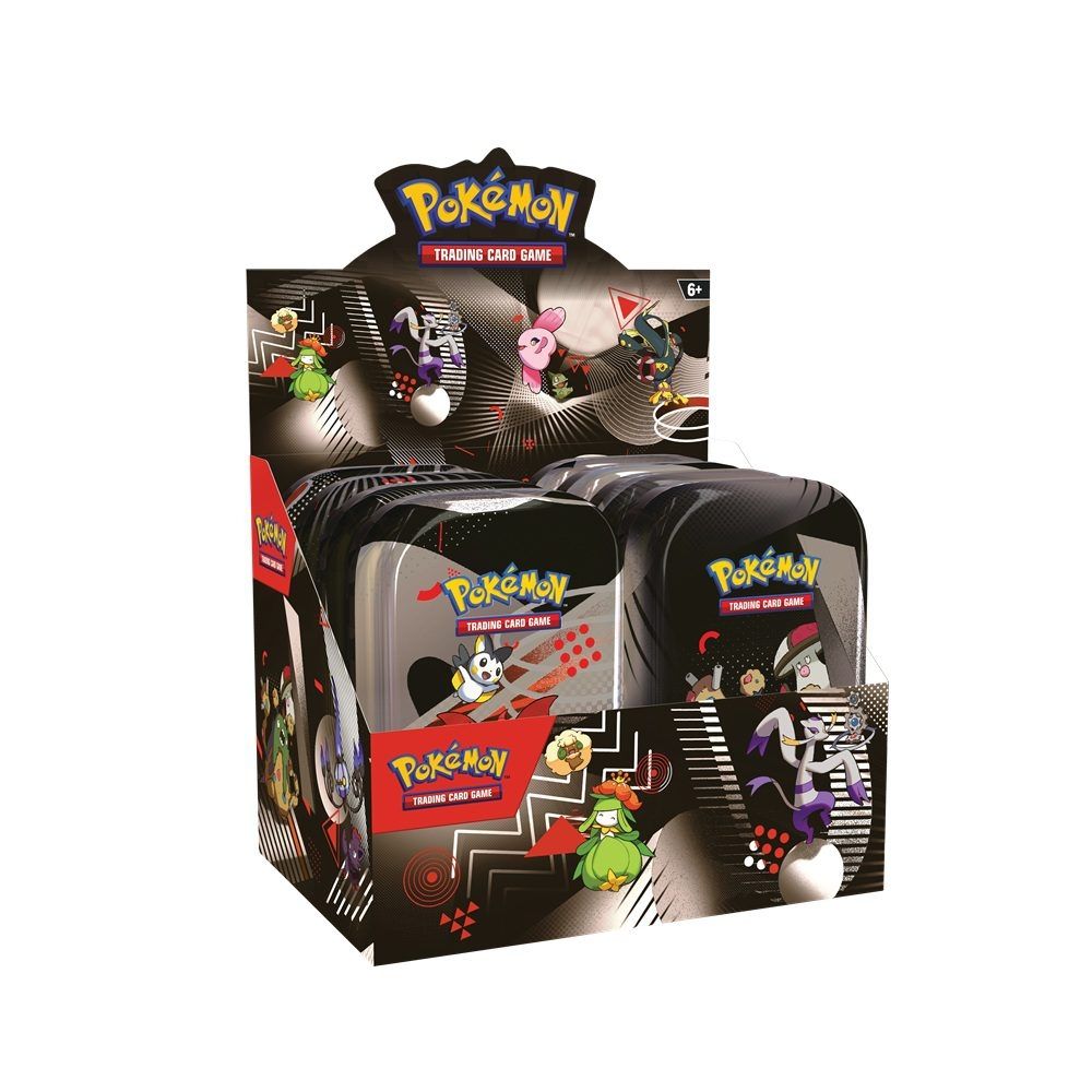 Black bolt white flare display mini tin