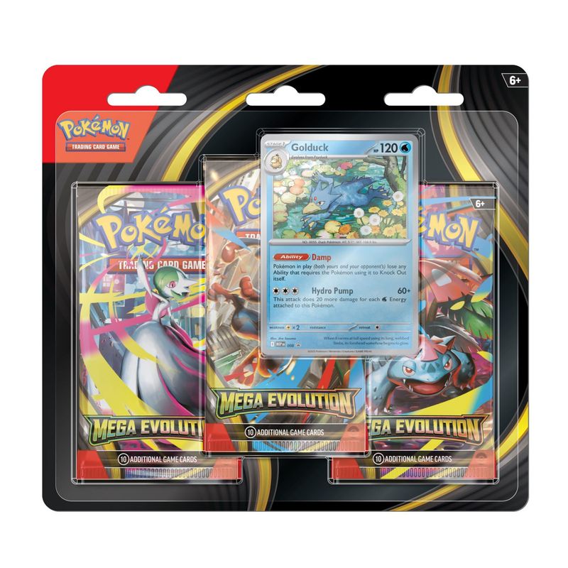 Mega Evolution 3 Pack Blister Golduck