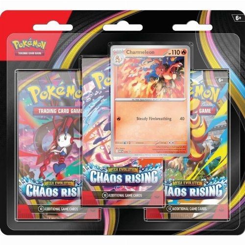 Pokemon TCG Mega Evolution: Chaos Rising - Charmeleon 3-Pack Blister