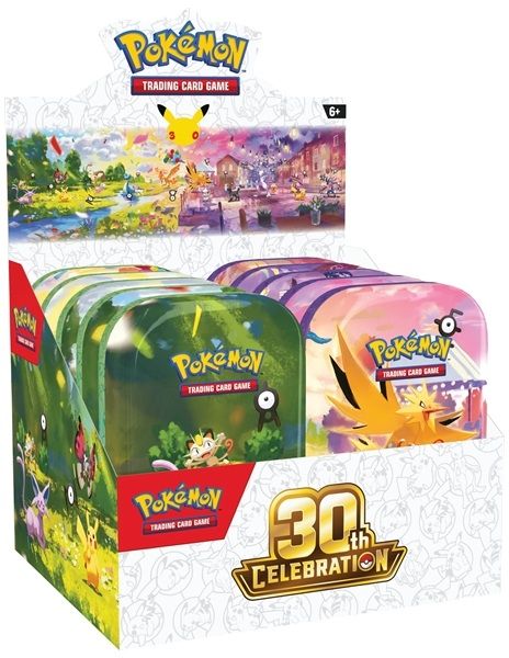 Mega Evolution: 30th Celebration Mini Tins Display - 10 Mini Tins