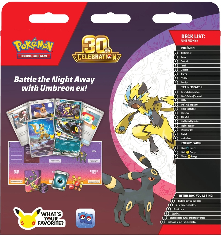 Pokemon Mega Evolution: 30th Celebration Battle Deck: Umbreon ex pre order