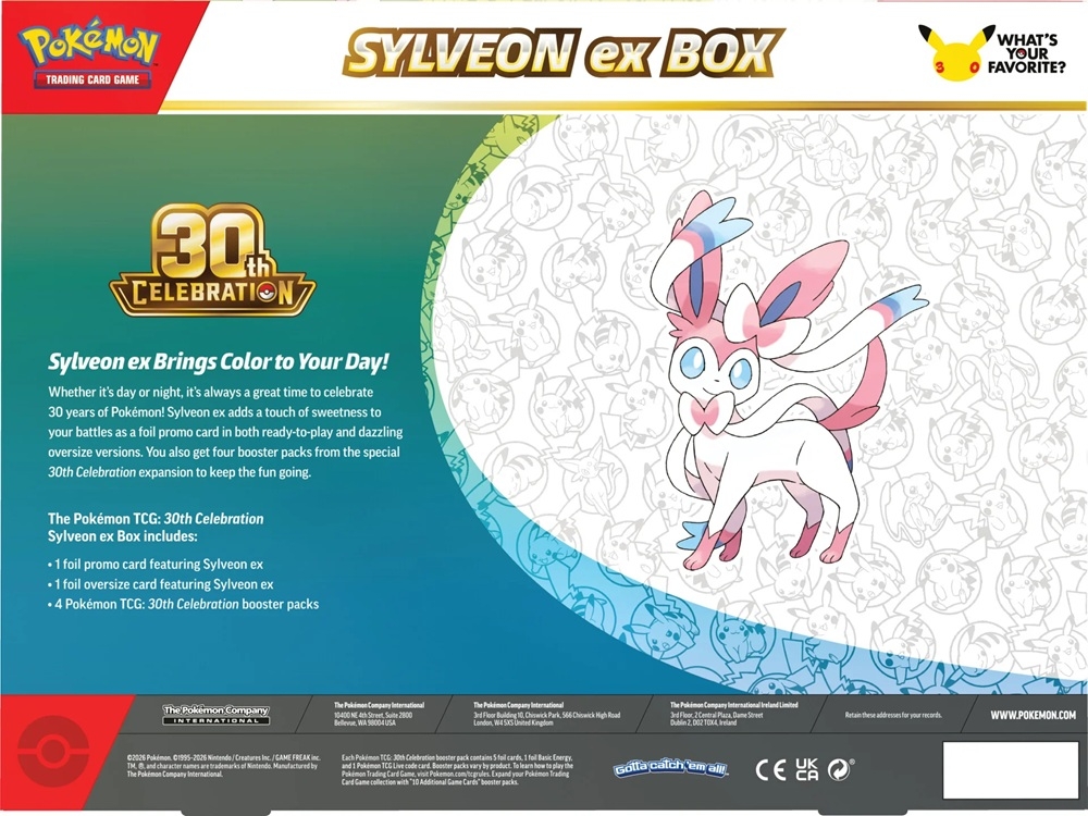 Pokemon Mega Evolution: 30th Celebration - ex Box: Sylveon ex Collection pre order