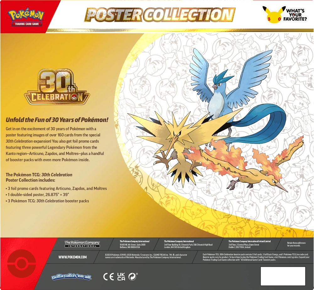 Pokemon Mega Evolution: 30th Celebration - Poster Collection Box pre order