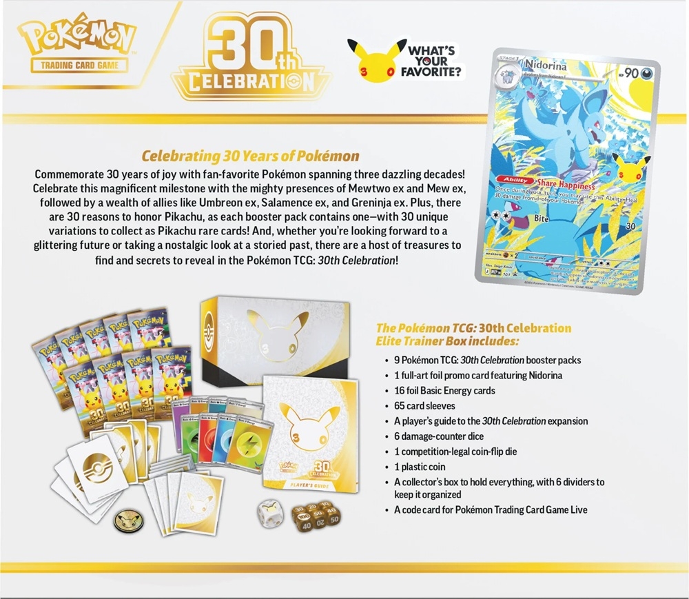 Pokemon Mega Evolution: 30th Celebration - Elite Trainer Box pre order