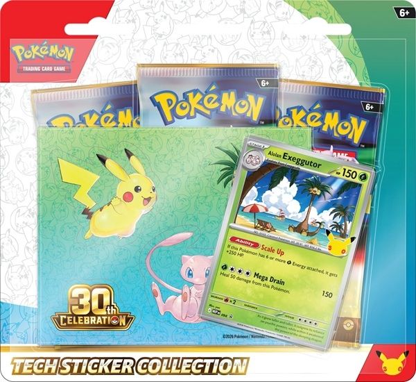 Mega Evolution: 30th Celebration - Tech Sticker Collection Blister: Alolan Exeggutor pre order