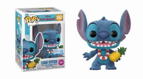 Figure Funko POP! Disney: Lilo & Stitch - Luau Stitch (Flocked) #1567 (Exclusive)