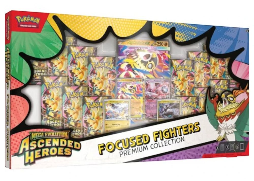 2026 Pokémon Mega Evolution Ascended Heroes Focused Fighters Premium Collection BESCHADIGD!!!